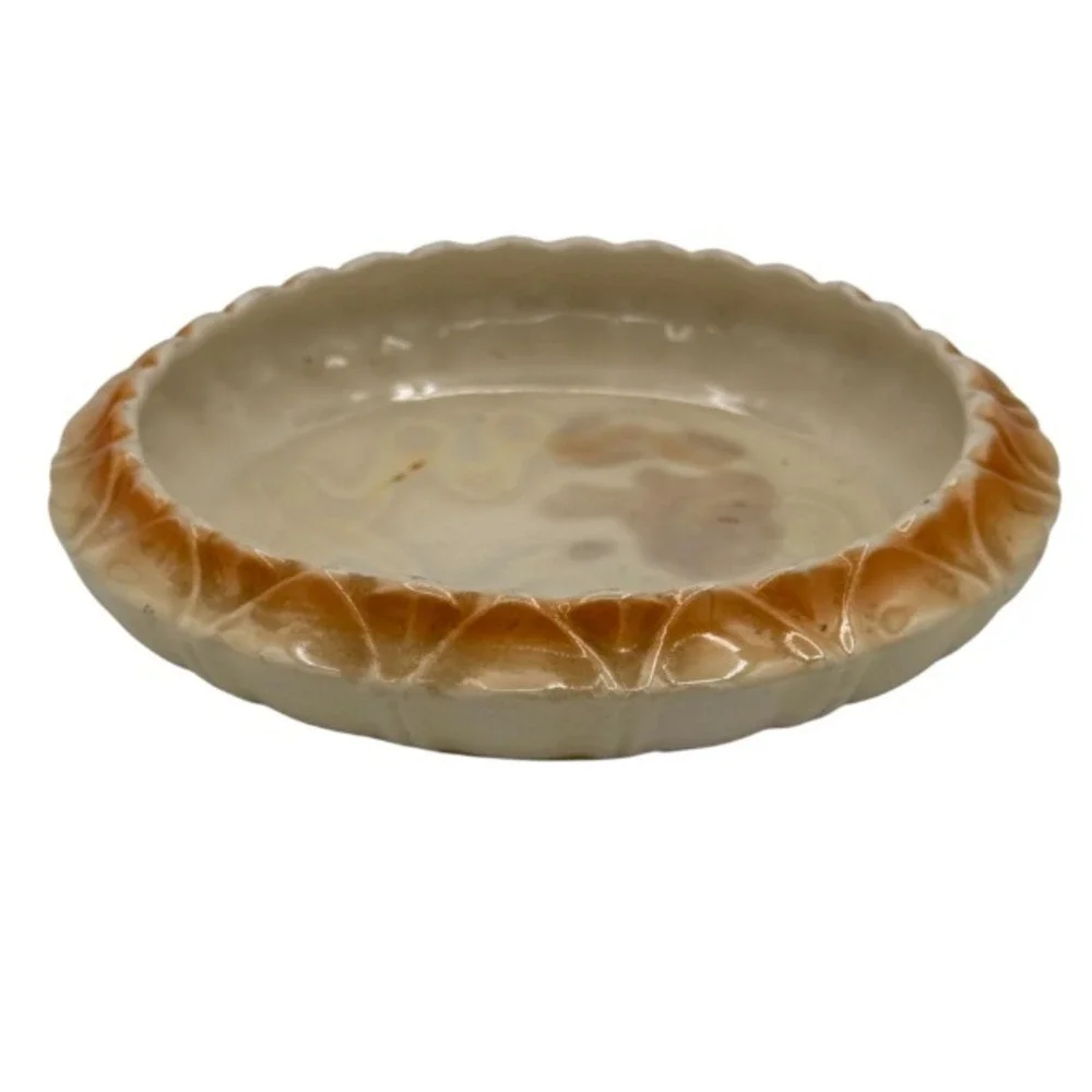 Czechoslovak Ceramic Trinket Dish Jewelry Candy Catchall Mid Century VTG